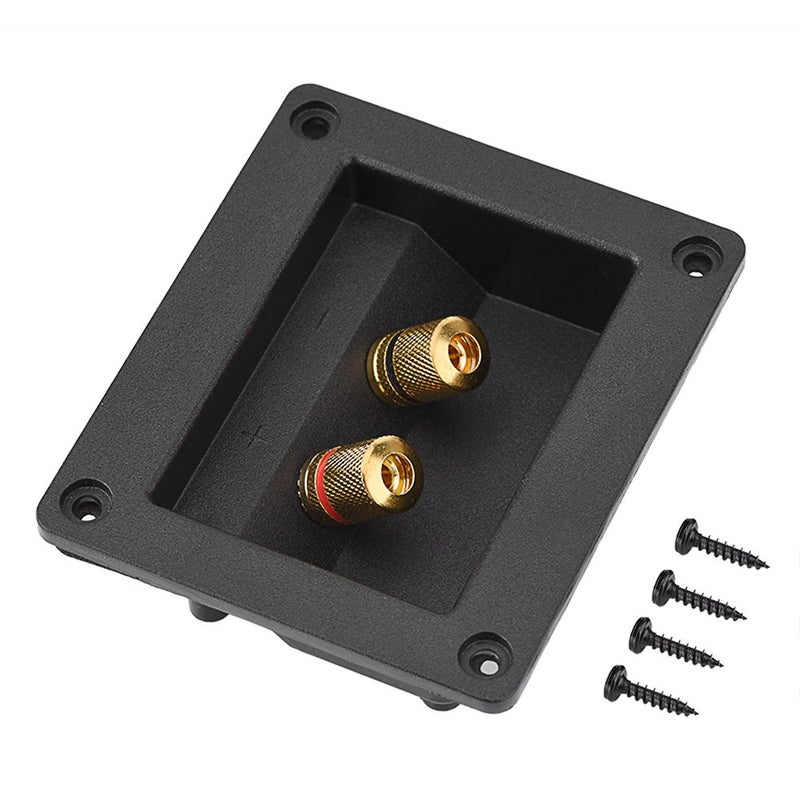 Zerone Speaker Terminal Box, DIY 2-Way Speaker Binding Post Terminal Cable Connector Box Subwoofer Plug Acoustic Components - Image 1